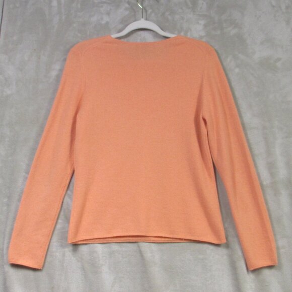 CHARTER CLUB 2-Ply Cashmere Womens size M Melon Crew Neck Long Sleeve Sweater - Picture 2 of 6